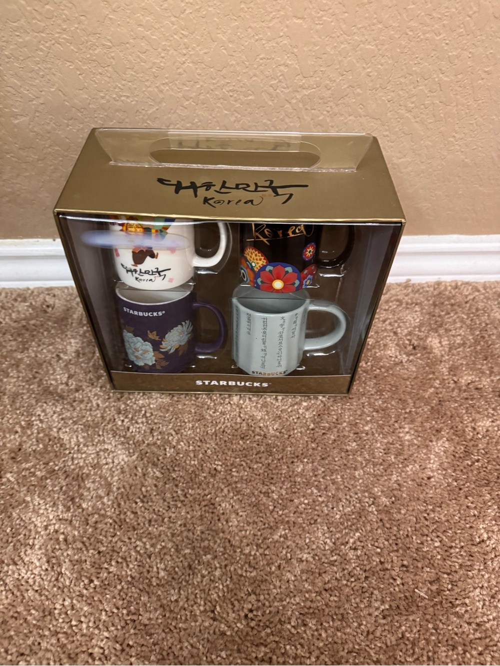 Starbucks Korea Mini Mug Set - White, Dark Blue, Black, Light Gray